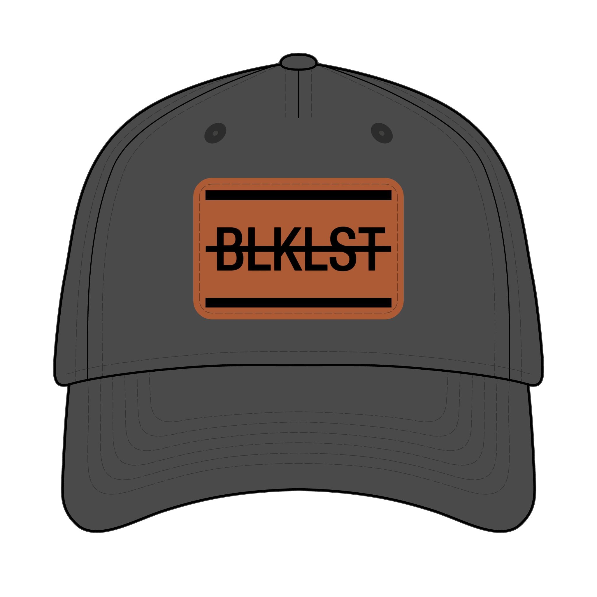 BLKLST of Mid Profile Baseball Cap with Leather Patch