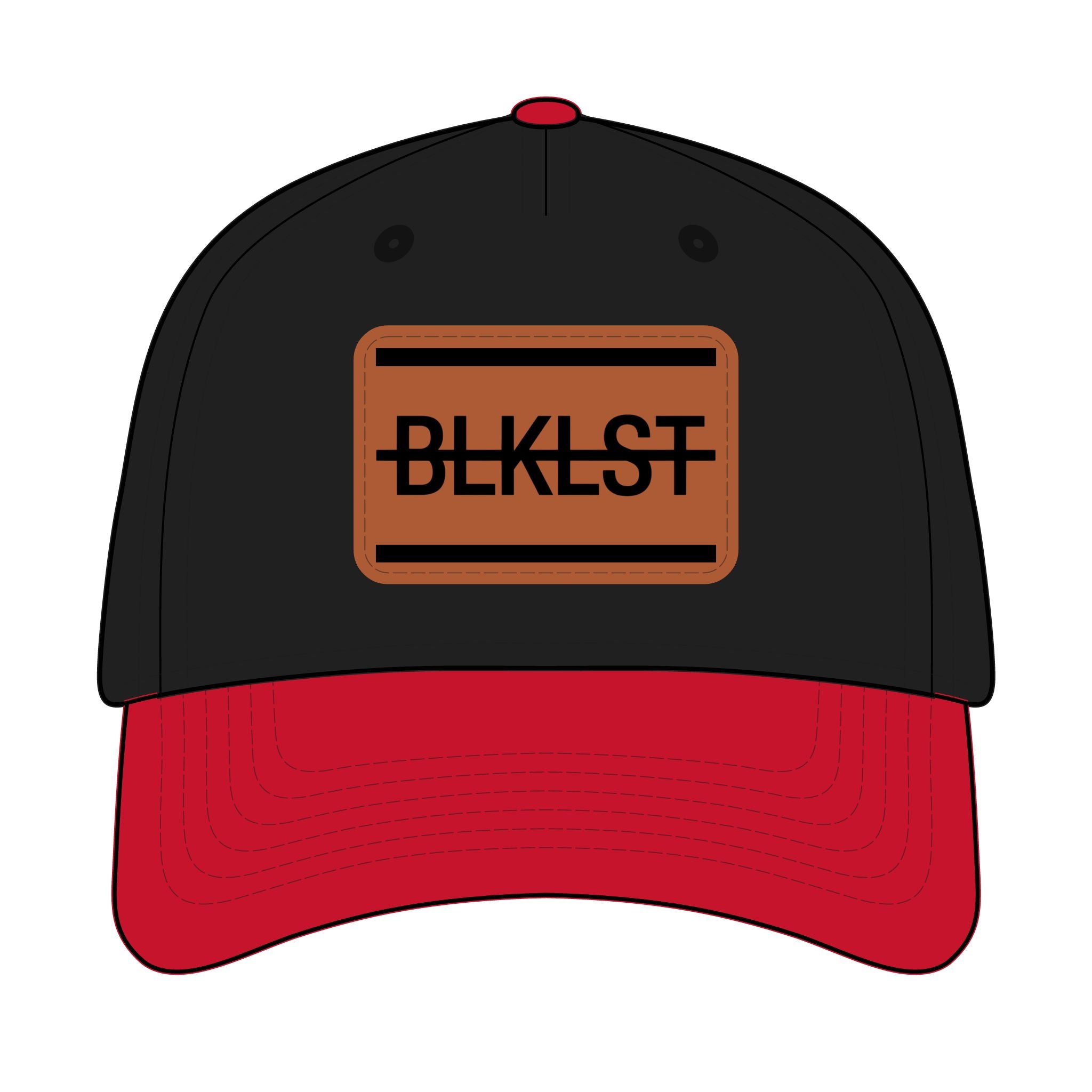 BLKLST of Mid Profile Baseball Cap with Leather Patch
